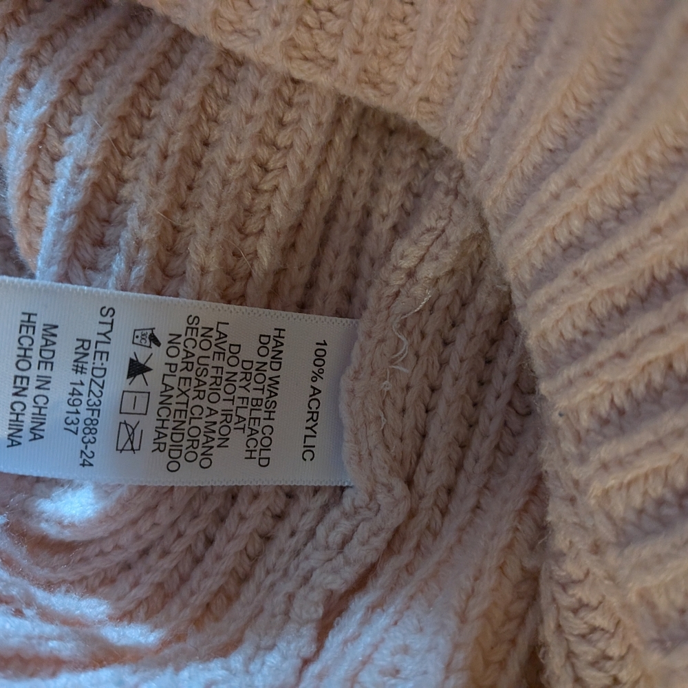 Altar'd State Knit Sweater Boxy Oversized Women's Size Small Pink Crew Neck - Picture 9 of 9